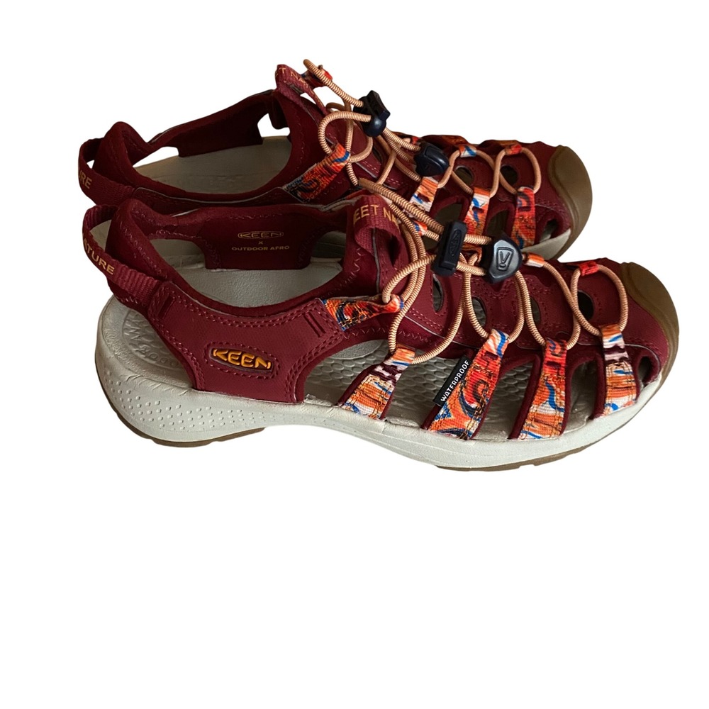 KEEN x Outdoor Afro Women's 7.5 Burgundy Multi Sport Fisherman Hiking Sandals
